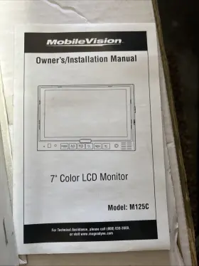 M125c Mobile Vision 7 Inch Lcd Color Monitor Model