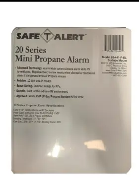 20-441-p-bl Mti Industries Safe-t-alert Mini Series Rv Propane Gas Detector Wired-in Alarm New #2 20-441-p-bl Mti Industries Safe-t-alert Mini Series Rv Propane Gas Detector Wired-in Alarm New #2
