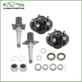 Sap137904p Munirater Pair 5 X 4.5 Replacement Idler Hub Spindle Kit With Flange Trailer Axle 3500# 84