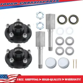 Tsp102720s Munirater 2 Pack Square Bt8 Spindle And 4 On Inch Bolt Circle Trailer Hub 7 Pieces/set