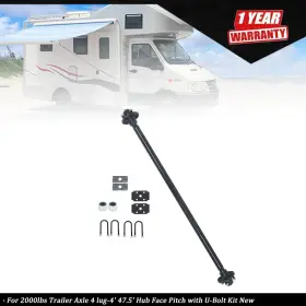 Tur860948i Munirater For 2000lbs Trailer Axle 4 Lug-4ft 47.5ft Hub Face Pitch With U-bolt Kit New