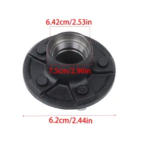 Ce4000528iec Muparkt 5 4.5/5/5.5 Trailer Hub Kit For 3500 Lbs Round #84 Spindle With Bearing