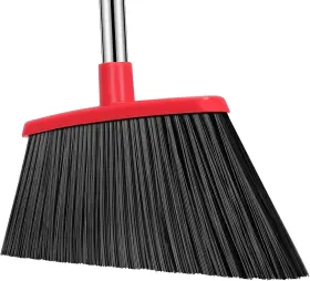 K064-b6 Nacena Heavy Duty Broom 55 Inch Long Handle Outdoor Large Angle 1-pack Black-red