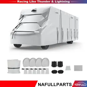 Na18211fu171ll Nafullparts Rv Cover 23ft-26ft Oxford Cloth Class C Motorhome Windproof Camper