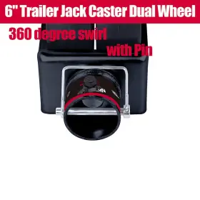 1bjy-jw-02  Nbjingyi 6 Inch 2000lbs Dual Trailer Swirl Jack Caster Wheel With Pin Us #3