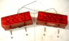 J-75l Need A Trailer Part 2- Red New Style Led Low Profile Boat Atv Taillight Snowmobile Brake 3x8