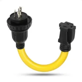 X003v33gsh Nema Zdhqlhj L5-30p To 5-15r Rv Pigtail Shore Power 30a Male Twist Lock X003v33gsh Nema Zdhqlhj L5-30p To 5-15r Rv Pigtail Shore Power 30a Male Twist Lock