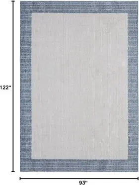 1-3754-705 Nicole Miller New York Patio Country Landry 7ft9 Inch X 10ft2 Grey/blue #3