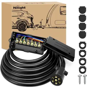 50024r Nilight 7 Way Trailer Rv Cord Cold Weather Wire Double Contact Plug 12 Inch New Box 50024r Nilight 7 Way Trailer Rv Cord Cold Weather Wire Double Contact Plug 12 Inch New Box