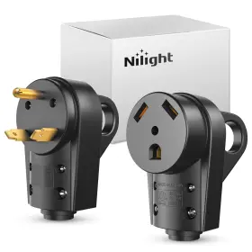 Tt-30r Nilight 840323945424 30 Amp Rv Male And Female Plug Set Tt-30p Receptable 125 Volt