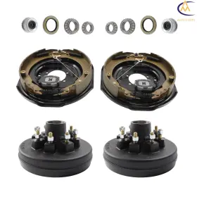 4706352 Nurniacl For 7000lbs Trailer Hub Drum Kit 8 Lug 6.5 Inch And Self Adjust Electric Brakes 12 X2