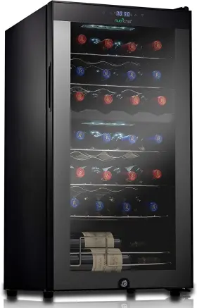 Pkcwcds285 Nutrichef 28 Bottles Wine Cellar Dual-zone Pkcwcds285 Nutrichef 28 Bottles Wine Cellar Dual-zone