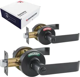 Oakmoore 634855943979 Commercial Door Handle Lock Bathroom Locks For Home Doors Vacant Black Oakmoore 634855943979 Commercial Door Handle Lock Bathroom Locks For Home Doors Vacant Black