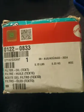0122-0833 Onan 01220833 Cummins Oem Genuine Oil Filter 0122-0833 Onan 01220833 Cummins Oem Genuine Oil Filter