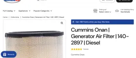 0140-2897 Onan Cummins Air Filter New Open Box Free Shipping