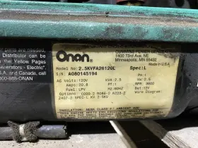 2.5kvfa26120l Onan 2500 Watt Generator Propane For Rv
