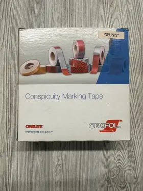 V82-5649-020150 Oralite V82 5649 2 Inch X 150ft Roll Red And Silver Dot-c2 Conspicuity Tape - Usa
