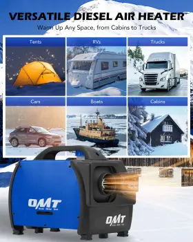 Orion Motor Tech 719868669181 Omt 8kw Diesel Air Heater 12v 24v With Lcd And Remote For Car Rv Truck Trailer #2