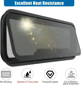 Rw-ver-14x16-b Outprize Horizontal Rv Window Rw-ns-35x12 Fit For 2 Inch Thickness Wal