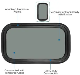 Trsa000006019 Outprize Rv Window 12 Inch X 18 For Camper Trailer Tinted Glass With Mounting Ring #3