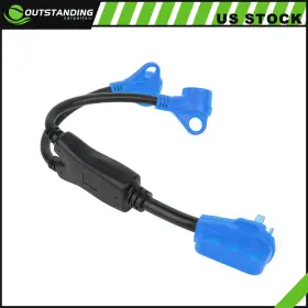 Ou11260802109406parts Outstanding-carparts Rv Camper Adapter Y Cord With Handles - 50 Amp Male Plug To 2 30 Female