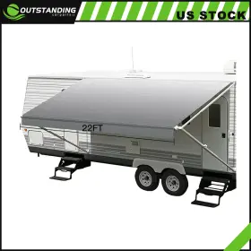 Ou11870116178290parts Outstanding-carparts Rv Awning Fabric 21.1ft Length Camper Grey Replacement Shade