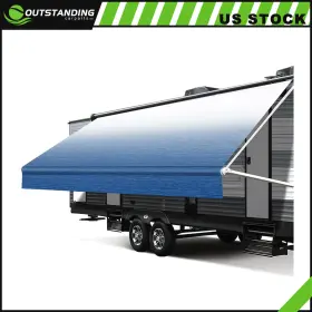 Ou11870126178302parts Outstanding-carparts Rv Awning Fabric 11.1feet Camper Blue Replacement Shade 8ft 96 Inch Ou11870126178302parts Outstanding-carparts Rv Awning Fabric 11.1feet Camper Blue Replacement Shade 8ft 96 Inch