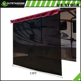 Ou11880297178779parts Outstanding-carparts Rv Awning Fabric 16.1 Ft Length Camper Vinyl Replacement Shade 8ft 96 Inch
