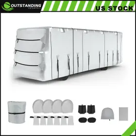 Ou182165parts Outstanding-carparts Rv Cover Class A Motorhome Fits 40ft-43ft Windproof Waterproof Oxford Cloth