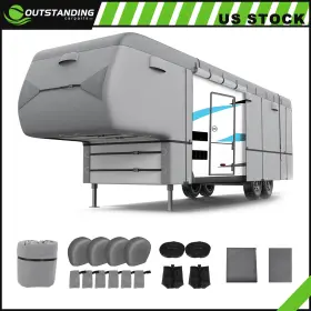 Ou182178parts Outstanding-carparts 40-43 Feet 5th Wheel Rv Cover Motorhome Travel Trailer Camper Non-woven Fabric