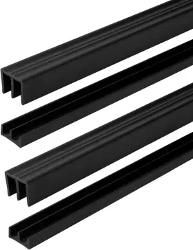 140-bk-48-2 Outwater 2 Pack Black Plastic Sliding Door Track 4 Feet 48 Inches -