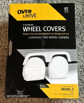 80-083-151001-00 Over Drive Rv Accessory Wheel Covers Model 2-24 Inch To 27 Diameter Set Of 2