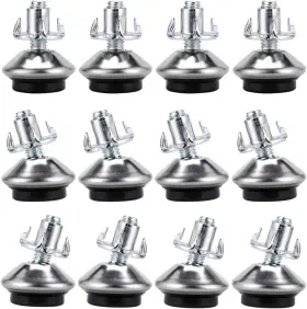 Ownmy 631384987399 M6 Adjustable Swivel Leveling Feet 12 Pcs Heavy Duty Silver Black