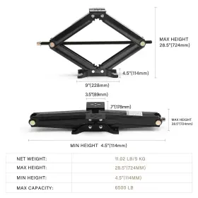 C28-0112 Pafessa 4 Packs Rv Scissor Jack Stabilizer 6500lb Heavy Duty 24 Inch Trailer Leveling