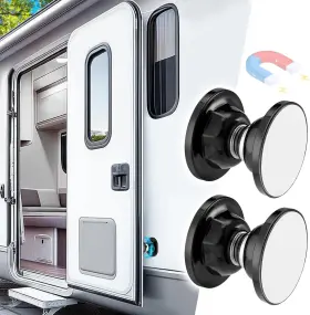 Pamase-2sets-rv-door-holder Pamase Strong Magnetic Rv Door Holder - 2 Pack Camper Catch To Keep Black