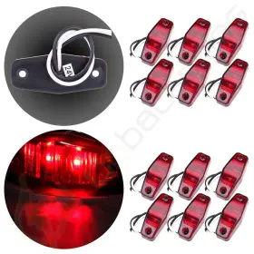 Ap99299201y Parautostore 12 2.5ftft Surface Mount Side Marker Trailer Light 12v Red Identification Lamp