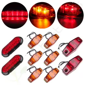Ap99309201y Parautostore 2 6ftft Red Turn Signal Tail Stop Light Trailer 2red 6amber Side Marker Ap99309201y Parautostore 2 6ftft Red Turn Signal Tail Stop Light Trailer 2red 6amber Side Marker