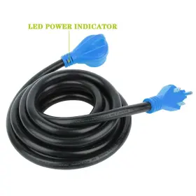 Pa10916ra380s Parautostore 30amp 15 Feet Rv Power Extension Cord Heavy Duty With Led Indicator 10/3 Gauge