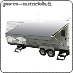 Pac17828901part Parts-autoclub Rv Awning Fabric 20.1 Feet Length Camper Vinyl Replacement Shade 8ft