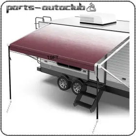 Pac17833101part Parts-autoclub Rv Awning Fabric 18.1 Feet Length Camper Vinyl Replacement Shade 8ft