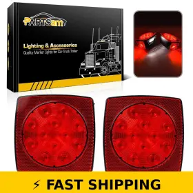 Partsam 602731720709 12v Submersible Led Trailer Lights Red White Ip68
