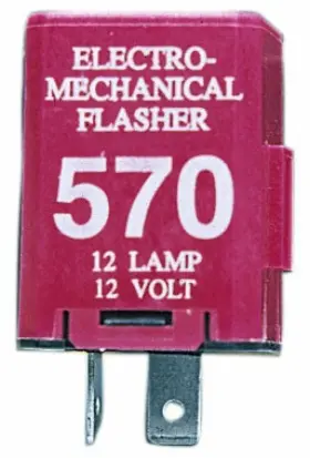Peterson Manufacturing 044464936321 V570 Red 12-lamp 2-prong Electro-mechanical Flashers 1.5 Inch Medium Duty Peterson Manufacturing 044464936321 V570 Red 12-lamp 2-prong Electro-mechanical Flashers 1.5 Inch Medium Duty
