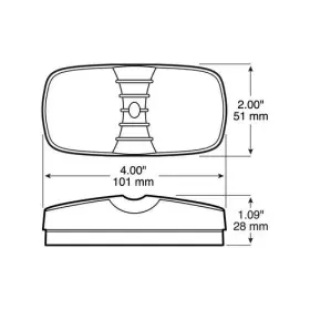 V38a Peterson Manufacturing Amber 4 Inch Oval Led Clearance And Side Marker Light With .180 Bullets #2