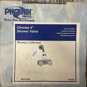 62111123 Phoenix 4 Inch Chrome Two Handle Shower Valve With Head Kit Rv Motor Home
