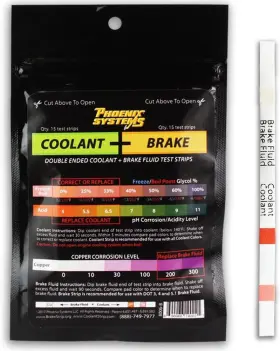 8006-b Phoenix Systems Double-ended Brake Fluid Coolant Test Strips 15