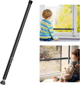 6005 Pokusi Sliding Door Security Bar Adjustable Length For 17-50 Inches Black 6005 Pokusi Sliding Door Security Bar Adjustable Length For 17-50 Inches Black