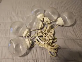 1622-17404 Polymer Products Awning Rv Patio Party Globe White Clear String Lights Set 6 /