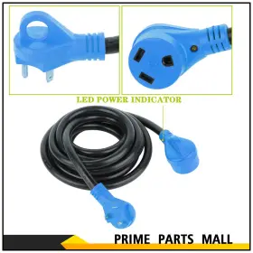 Pl109101m380a Ppmall 15 Feet Rv Power Extension Cord 30amp Heavy Duty With Led Indicator 10/3 Gauge Pl109101m380a Ppmall 15 Feet Rv Power Extension Cord 30amp Heavy Duty With Led Indicator 10/3 Gauge