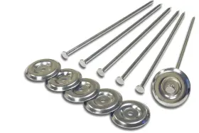 Prest-o-fit 764842220018 2-2001 Patio Rug Stakes - Pack Of 6 Silver