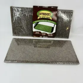 Presto Fit 764842203110 Lot Of 2 Prest-o-fit Outrigger Rv Step Rug Walnut Brown 18 Inch Wide New Presto Fit 764842203110 Lot Of 2 Prest-o-fit Outrigger Rv Step Rug Walnut Brown 18 Inch Wide New